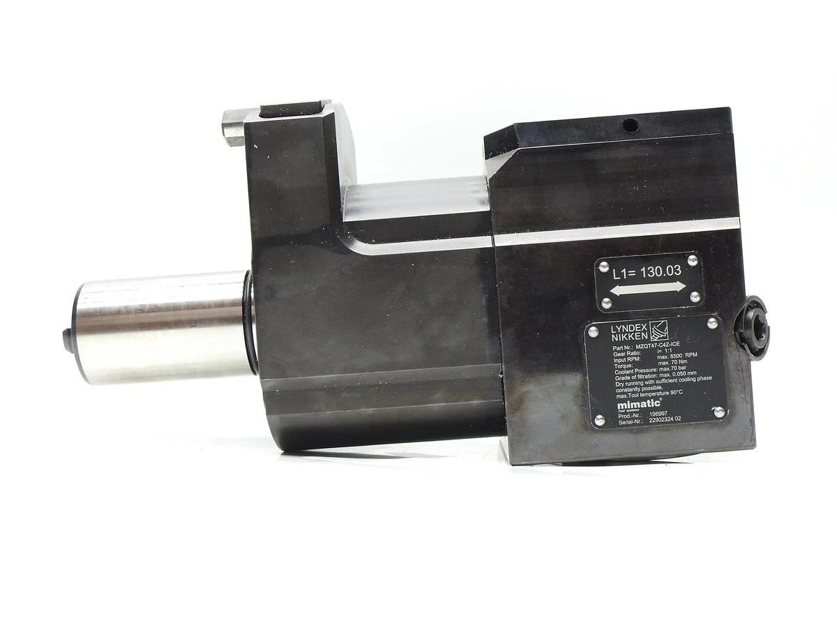 Lyndex-Nikken MZQT47 Live Tool Angle Milling Drilling Head MZQT47-C4Z-ICE - NOB!