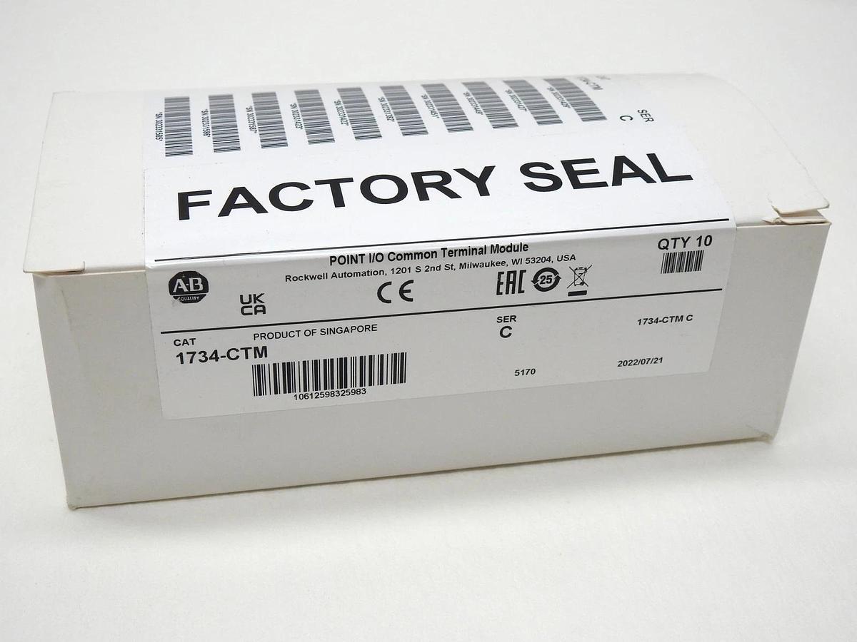Box of 10 *2022* NEW Allen Bradley 1734-CTM I/O Common Terminal Module - SEALED!