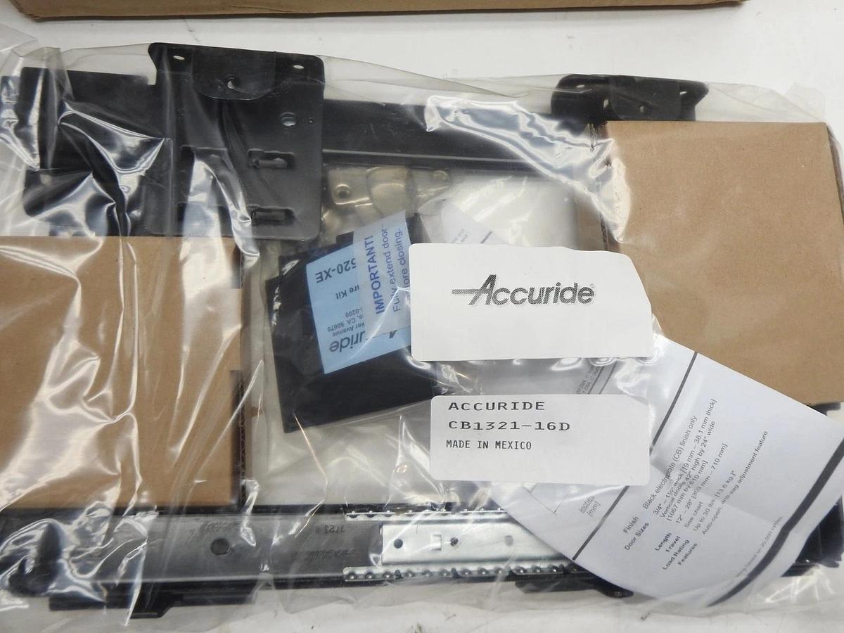Lot of 4 - Accuride CB1321 Pro Pocket Door Slide 16"L 30lb BLACK CB1321-16D