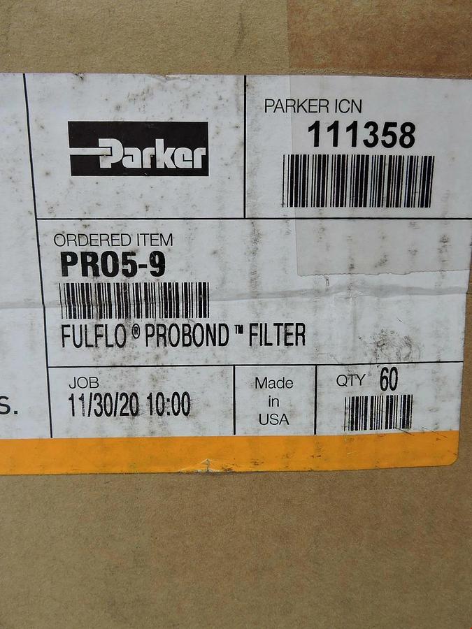 x60 Parker PRO5-9 FULFLO PROBOND FILTER Cartridges 111358 - NEW