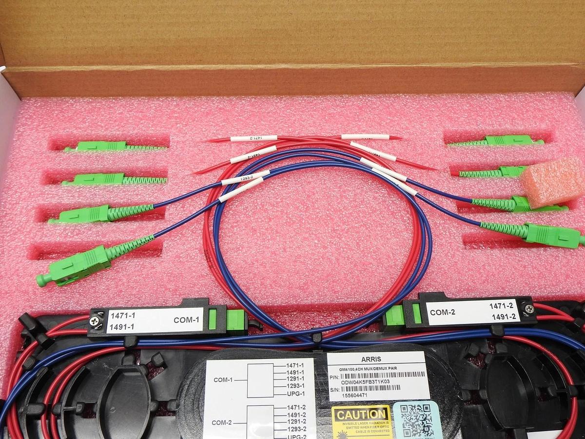 Arris OM4100, 4CH, MUX/DEMUX Pair ODW04K5FB3T1K03 Splice Tray