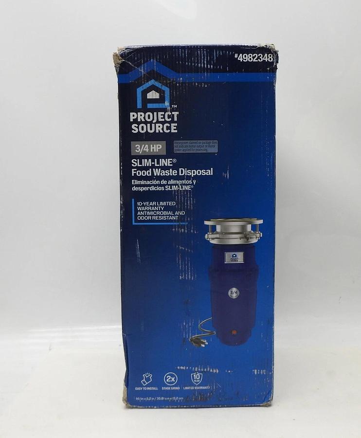 Project Source 3/4 HP Slim-line Food Waste Disposal #4982348 10-US-PSD-90-SL NEW