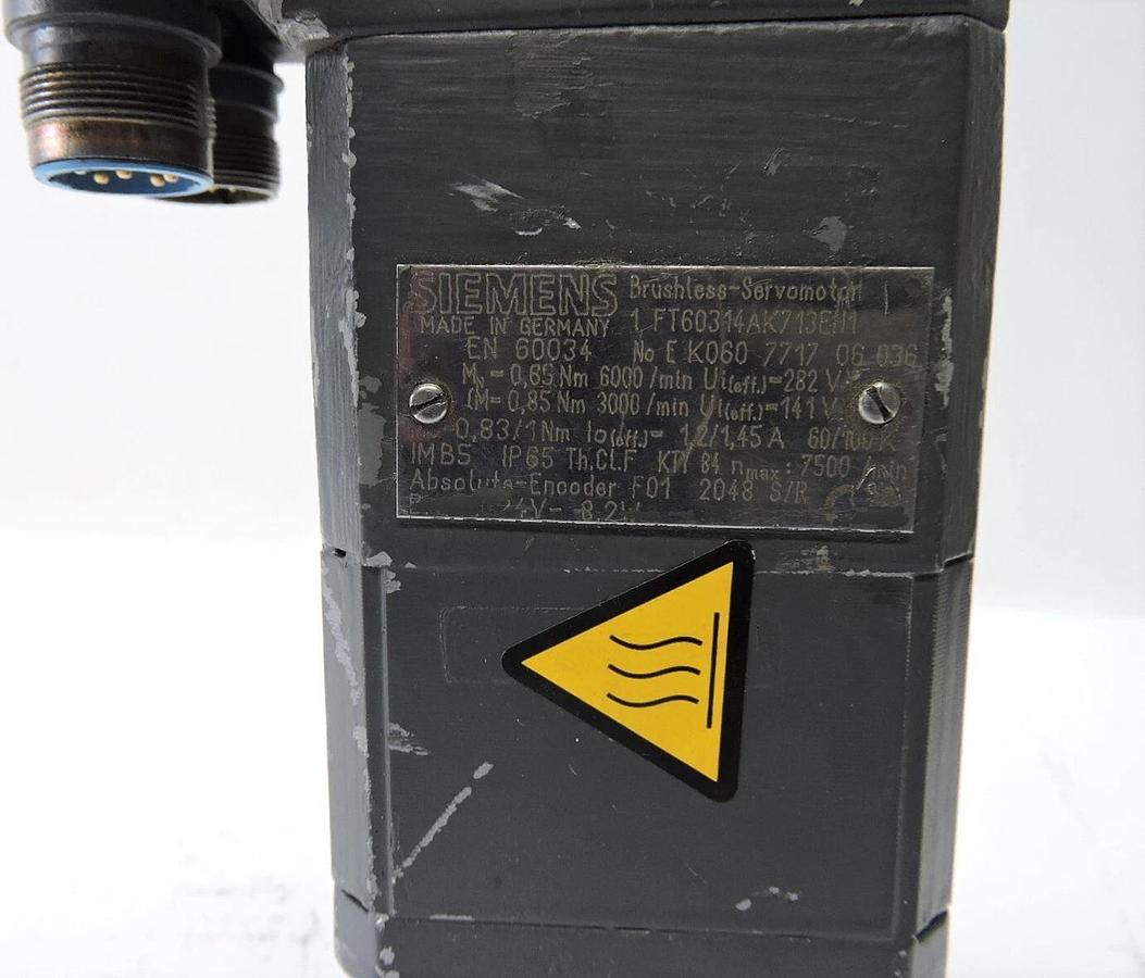 SIEMENS - 1FT6031-4AK71-3EH1 SYNCHRONOUS SERVOMOTOR 1FT60314AK713EH1 - NOB NEW!