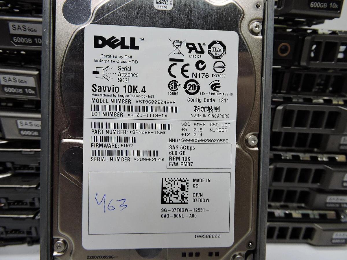(LOT OF 24) Seagate Dell ST9600204SS 600 GB 2.5" SAS 2 Enterprise Hard Drive NEW