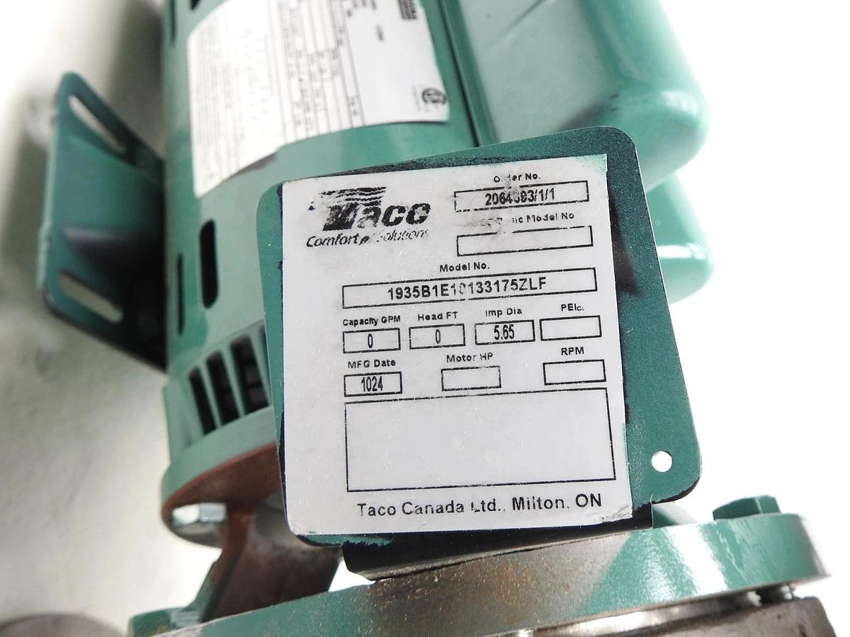 TACO 1935 1935B Centrifugal Pump 1935B1E1 Motor 1PH, .75 HP 75104W01DOE  - NEW!