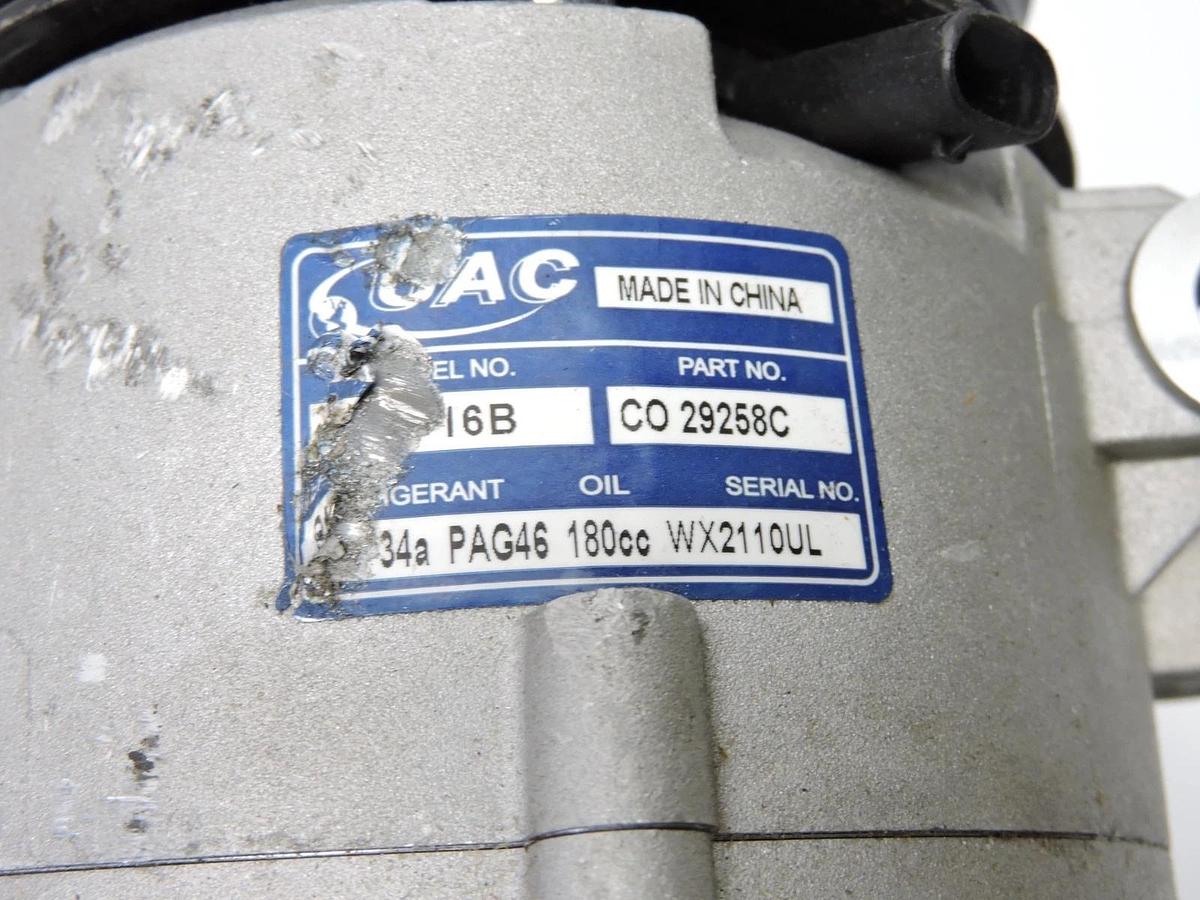 UAC CO29258C For Chrysler Pacifica 2017-2021 UAC A/C Compressor Assembly