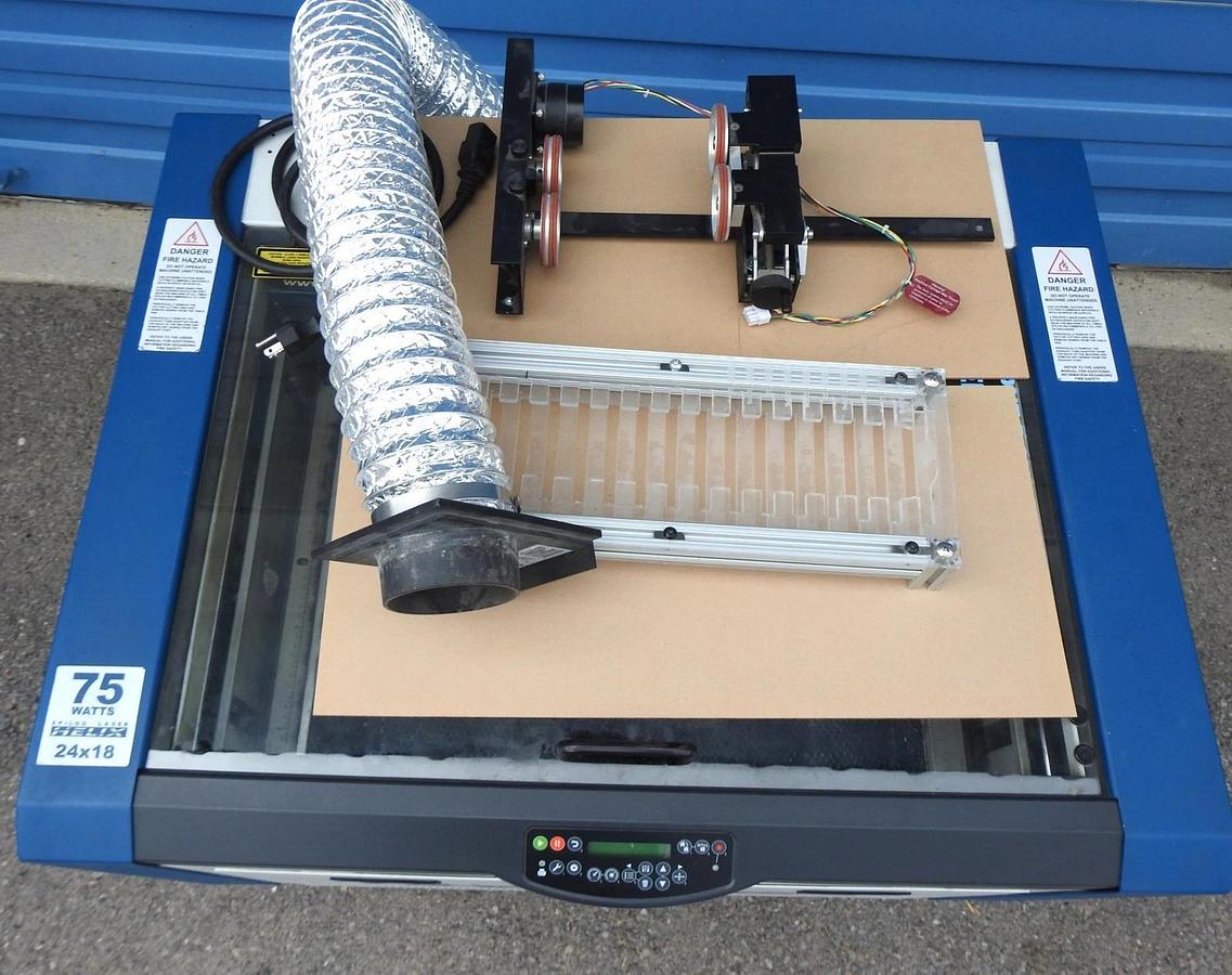 Epilog Helix 75 Watt Laser Engraver 24x18 | 2018 | 8000 Co2 w/ Rotary Attachment