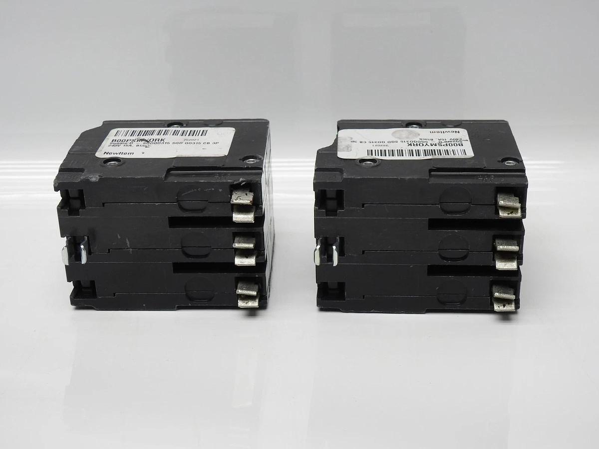 (2/pack) Square D SQDQO315 SQD QO315 CB 3P 240V 15A - NOB NEW!