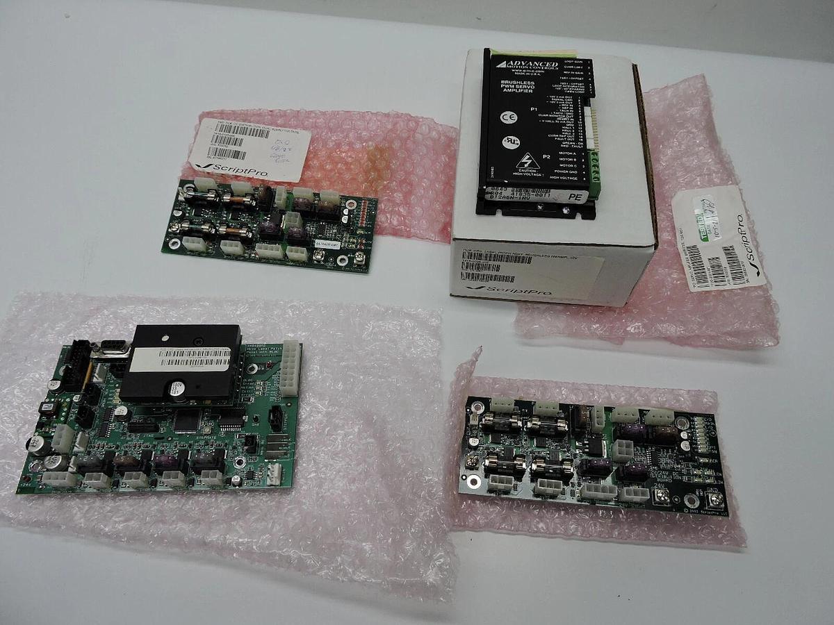 Lot of 4 - Script-Pro PCB Boards, Servo Amp, - AS IS Untested