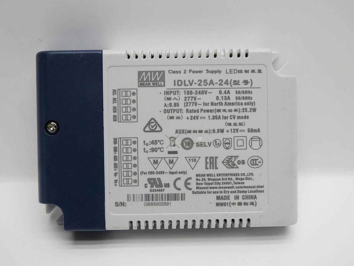 MeanWell IDLV-25A-24, LED Power Supply - BULK NEW!