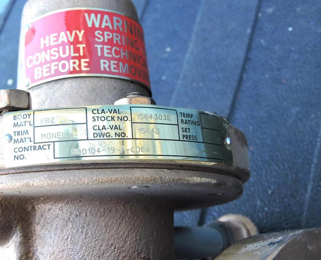 CLA-VAL 1-1/2" Control Valve (# 100PM-4) 1564303E 7HH 4810-01-264-7228 - NOB NEW