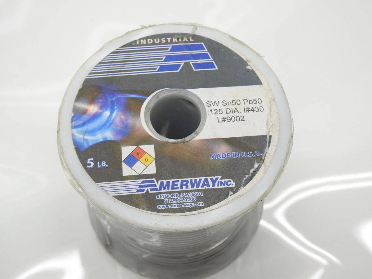 Amerway 50/50 Solder SW SN50 PB50 .125" 5lbs