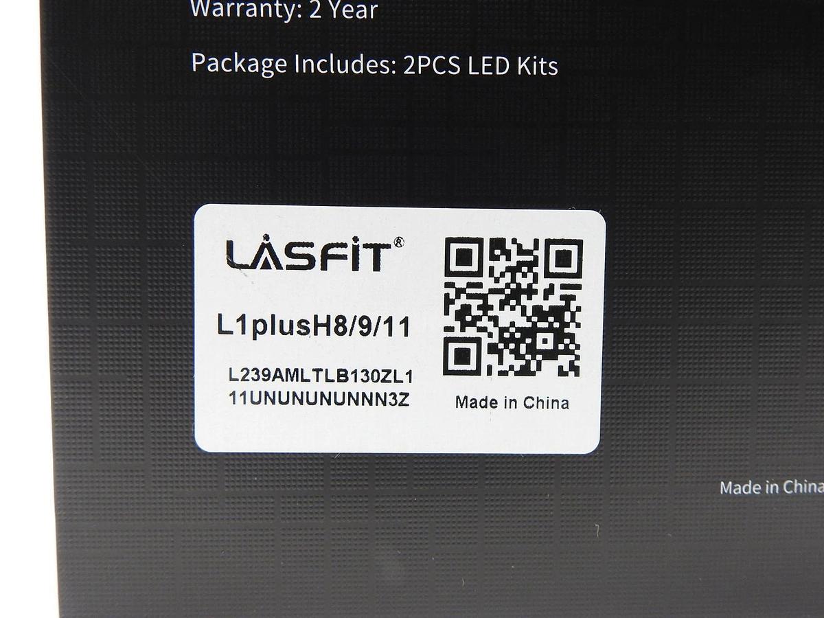 Lasfit L1 Plus H8 | H9 | H11 4000LM Set 6000K 2PCS LED Kit L1PLUS L-Shaped Bulbs