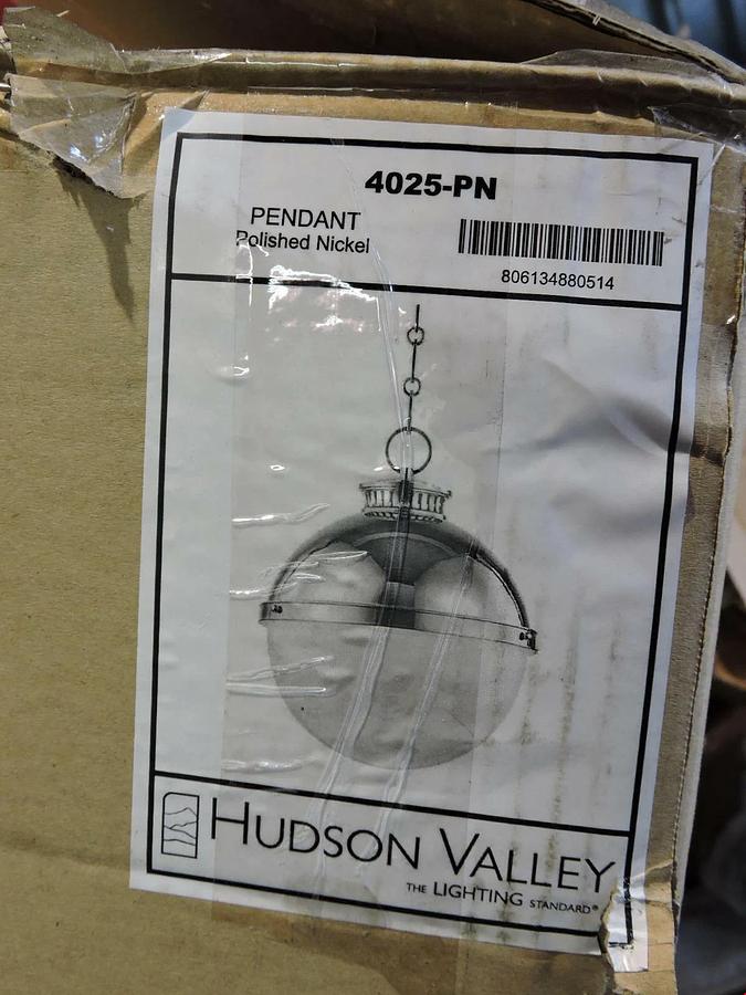 HUDSON VALLEY Lighting 4025-PN Latham One Light Large Pendant - 14.75 Inches NOB