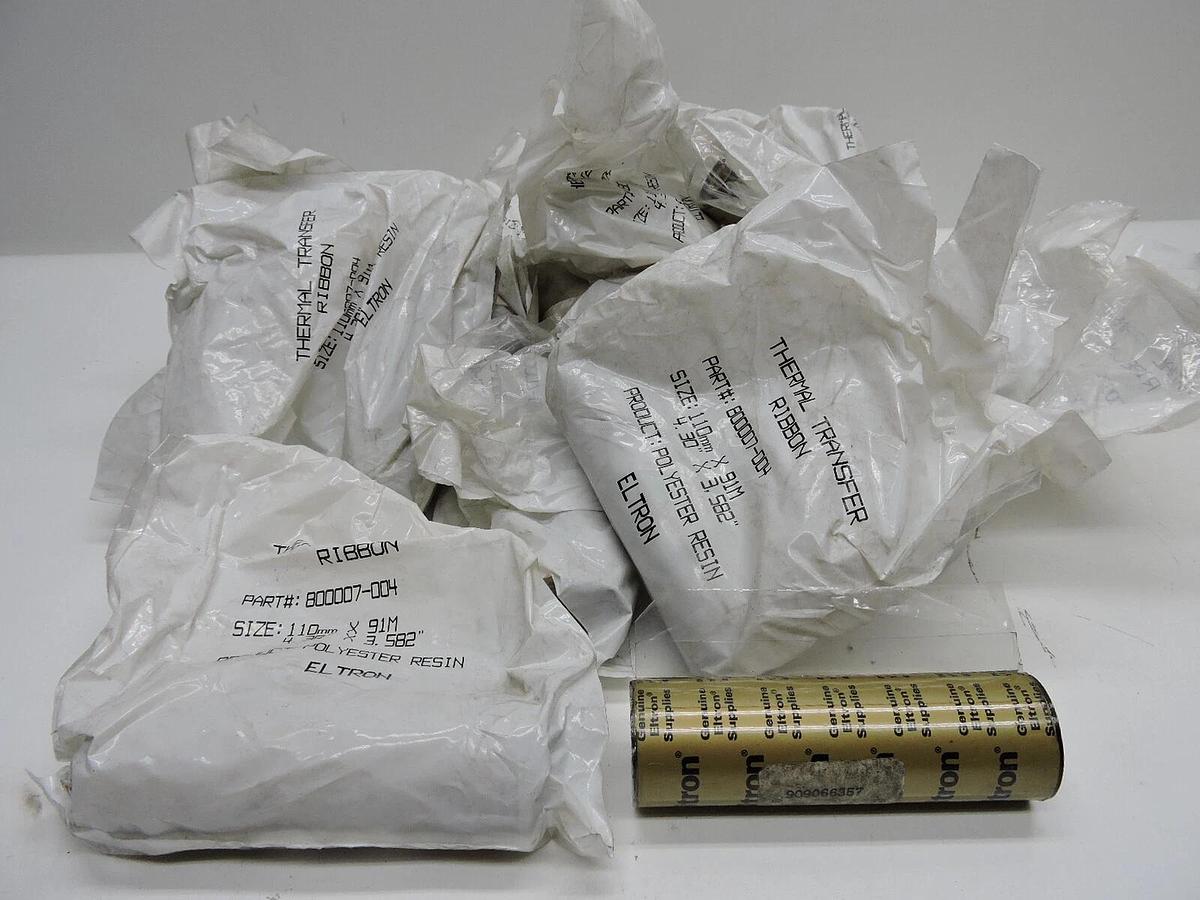 (20) Eltron Thermal Transfer Ribbon 110mm x 91M / 4.30" x 3,582" Polyester Resin