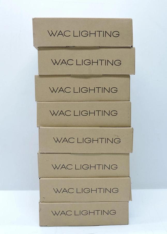 (x8) WAC Lighting SQ LED 7" Flush Mount 3000K, Brushed Nickel - FM-07SQ-930-BN