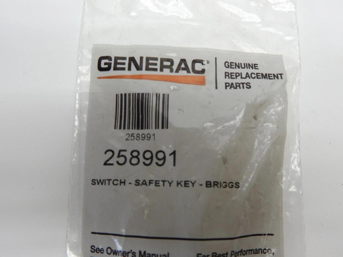 Generac 258991 SWITCH - SAFETY KEY - BRIGGS - GENUINE OEM NEW!