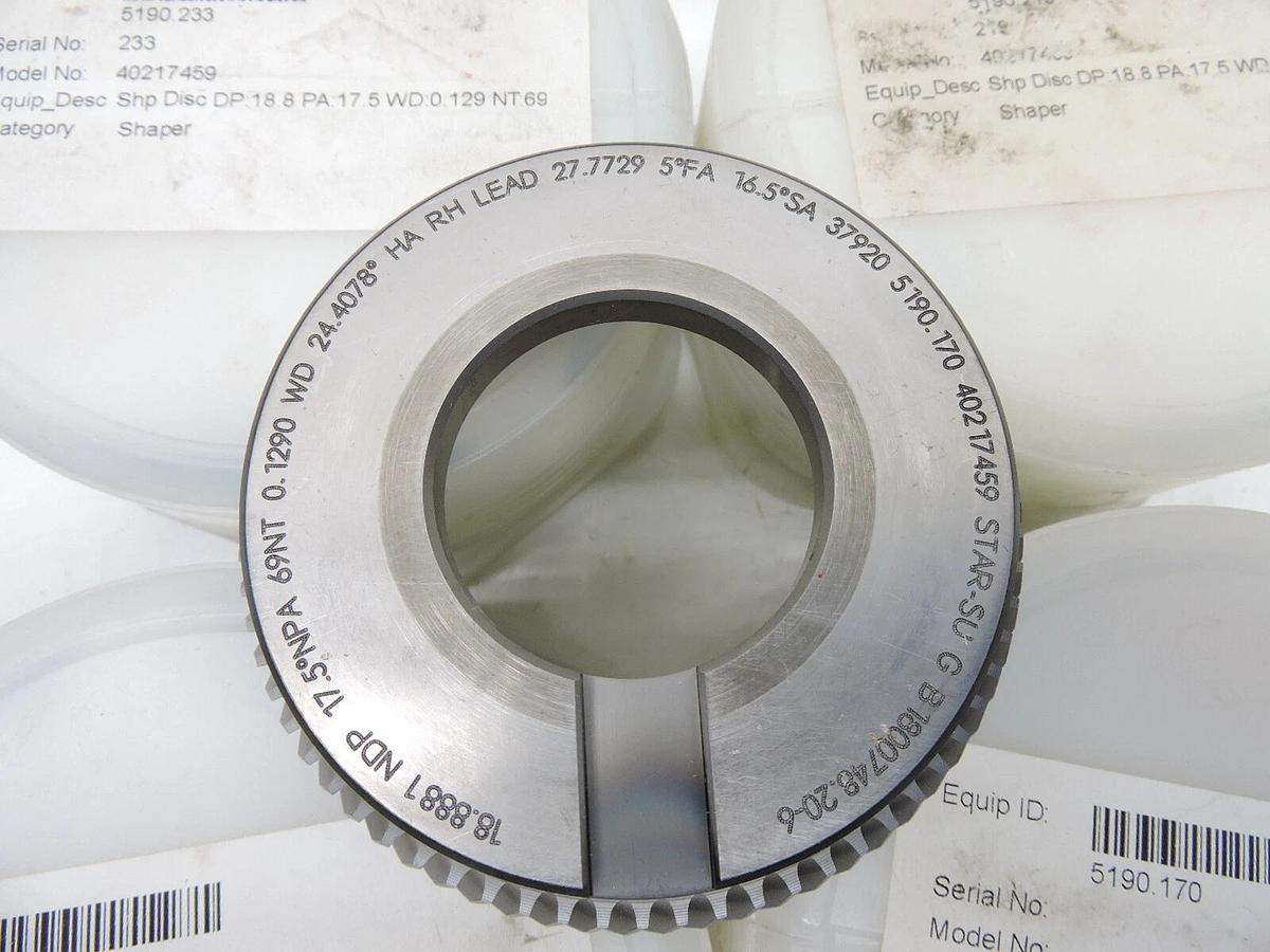 STAR-SU Gear Shaper Cutter, DP 18.8, PA 17.5, WD 0.129, NT 69 - LOT OF 4
