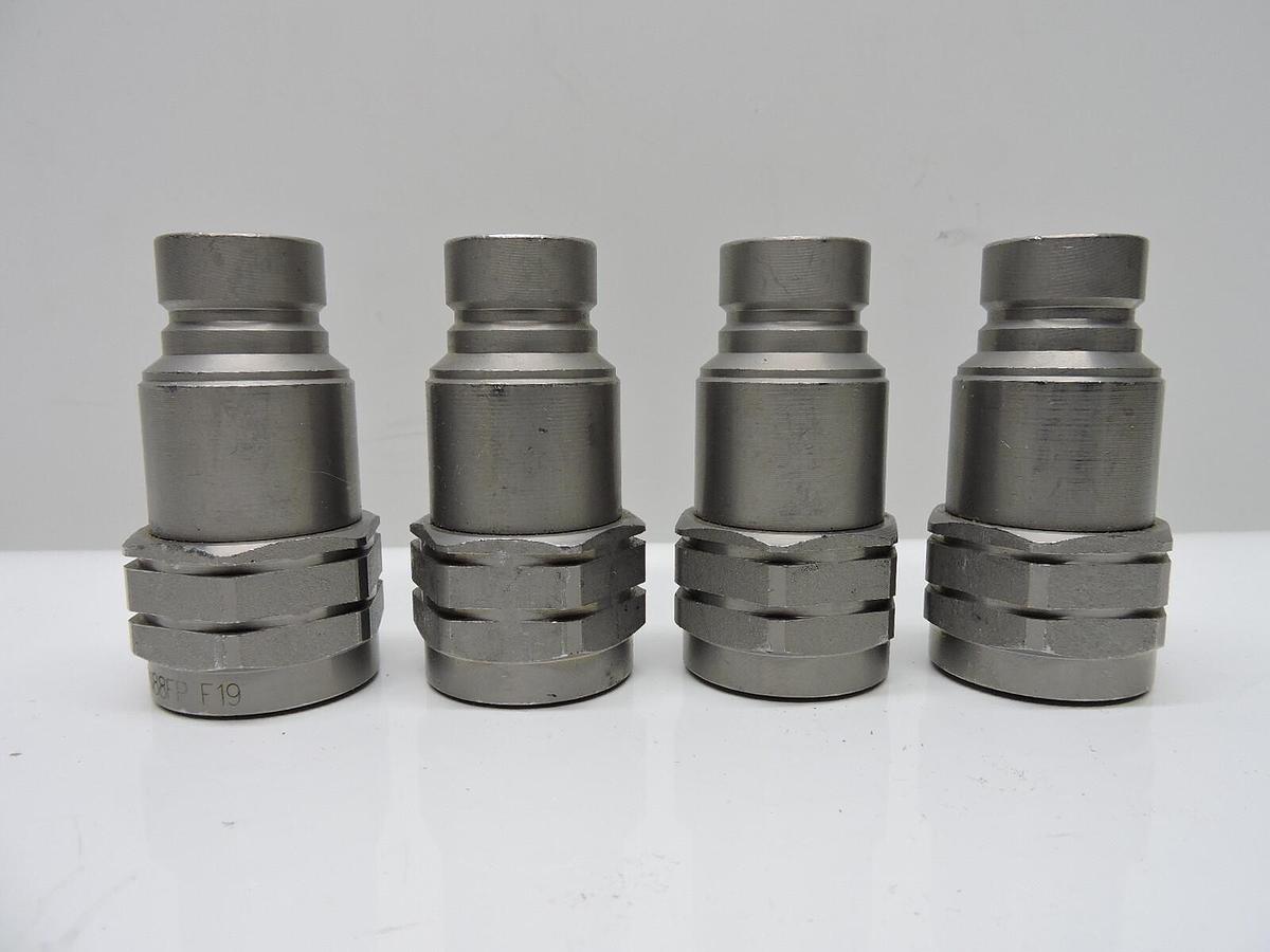Lot of 4 - QFFN88FP HOSE POWER QUICK DISCONNECT NIPPLE MALE FLAT FACE 1/2" NEW!