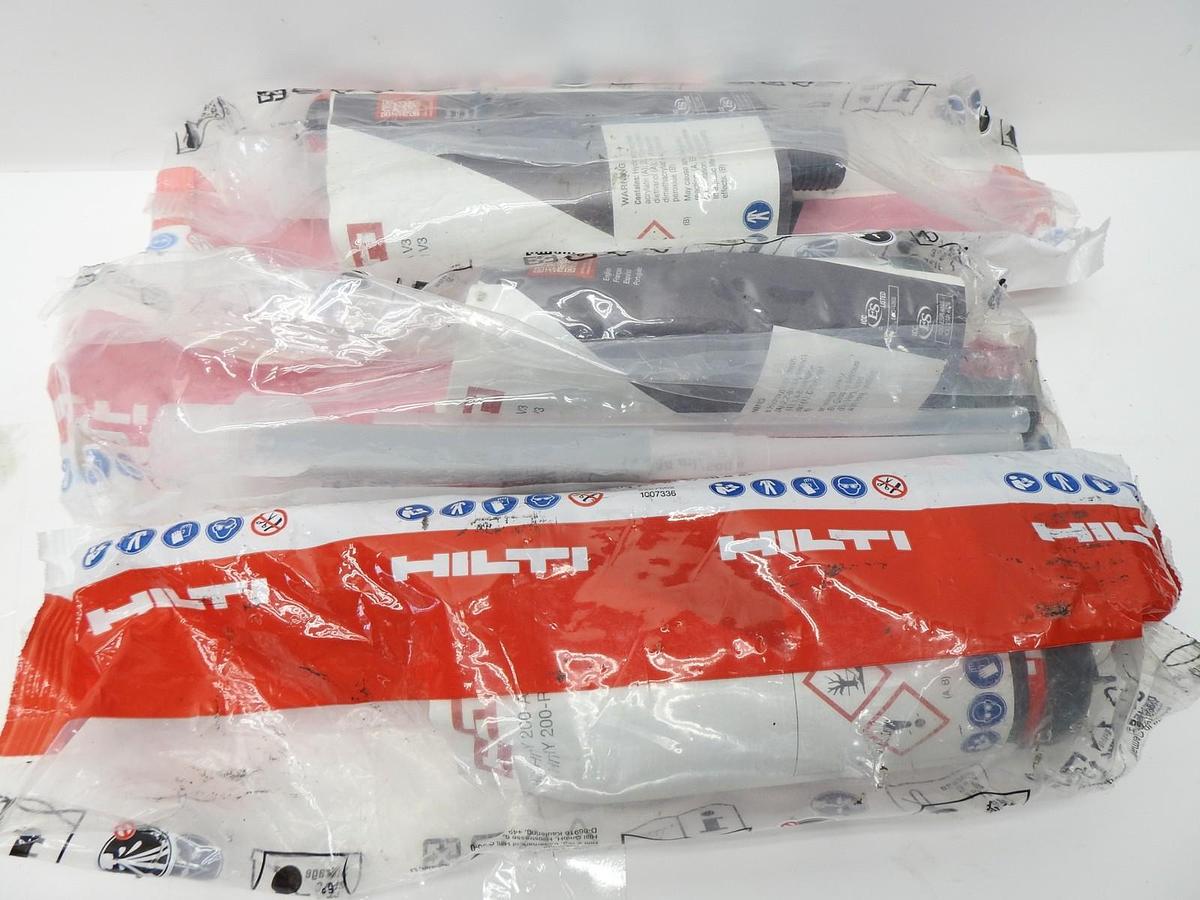Lot of 3 - Hilti HIT-HY 200-A V3 Adhesive Anchor Epoxy, 11.1 fl oz FEB 28 2026