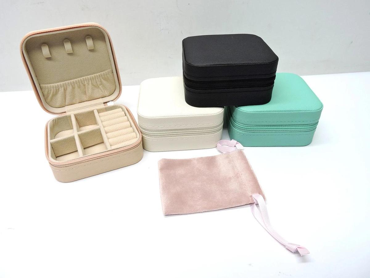 Lot of 4 - Trodance Travel Jewelry Box Travel Case Portable Organizer (4 Colors)