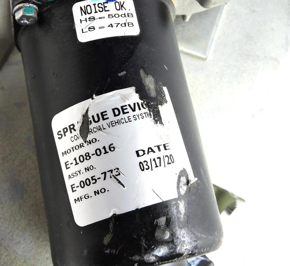 Sprague Kenworth Windshield Wiper Motor w/ Bracket E-108-016 ASSY# E-005-773 NEW