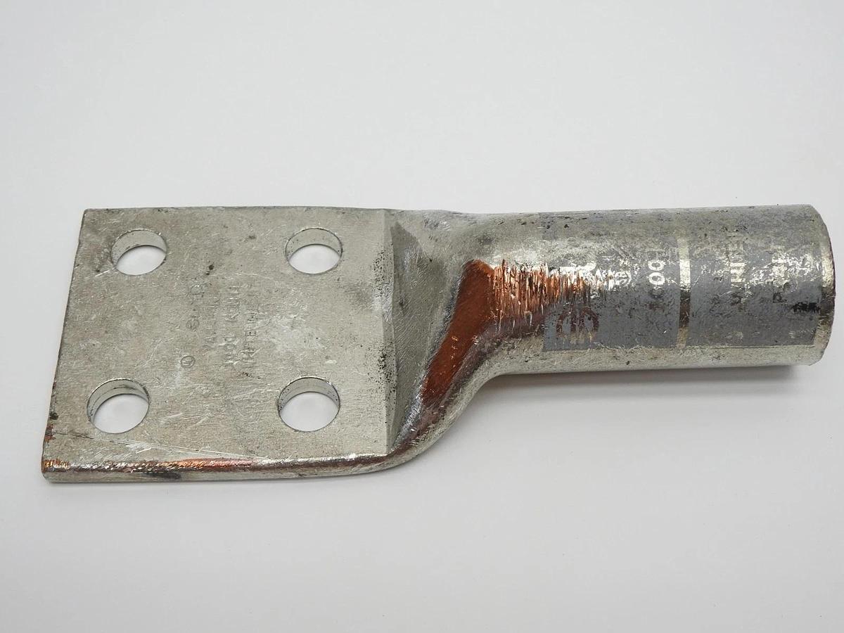 BURNDY YA44-4N 1000MCM 4 HOLE COPPER COMPRESSION LUG - OEM NEW!
