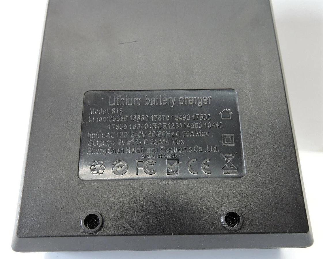 26650 18650 17670 18490 17500 17335 16340 RCR123 14500 10440 4 Slot Charger USA