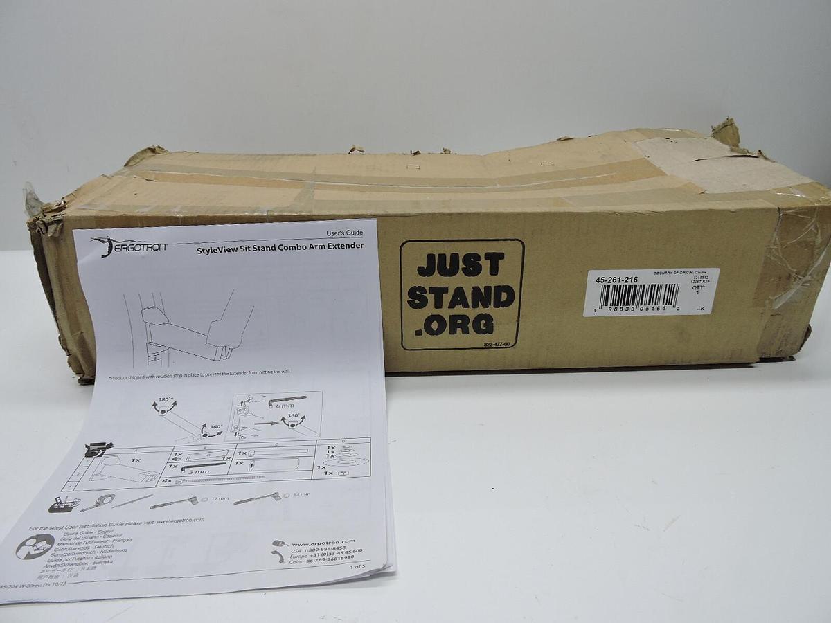 Ergotron 45-261-216 StyleView Sit-Stand Combo Extender - NOB NEW