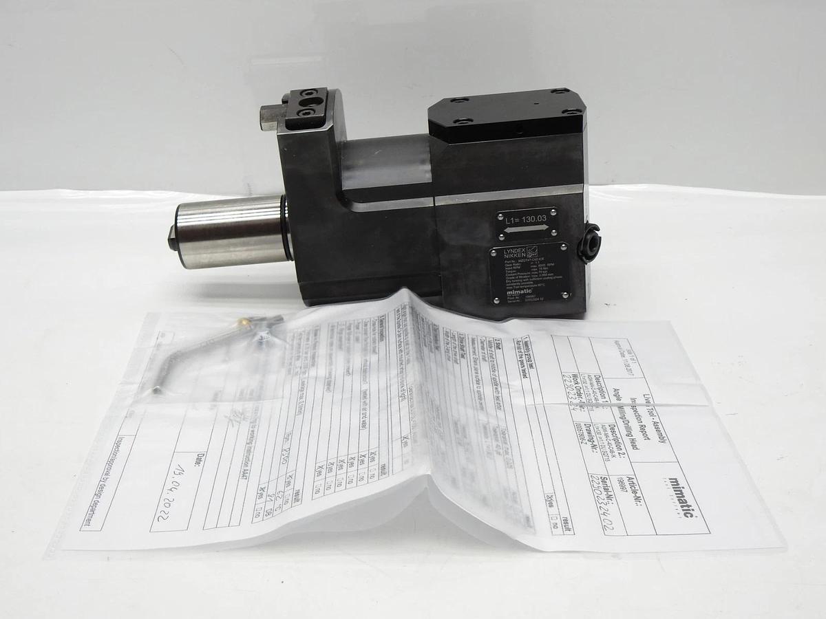 Lyndex-Nikken MZQT47 Live Tool Angle Milling Drilling Head MZQT47-C4Z-ICE - NOB!