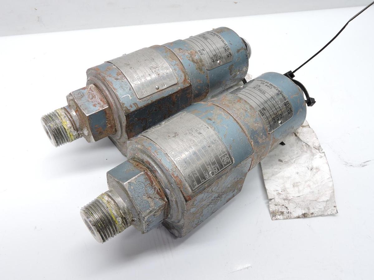 (Lot of 2) - Mercer Valve  91-M2C61P1541 3/4" Pressure Relief Valve