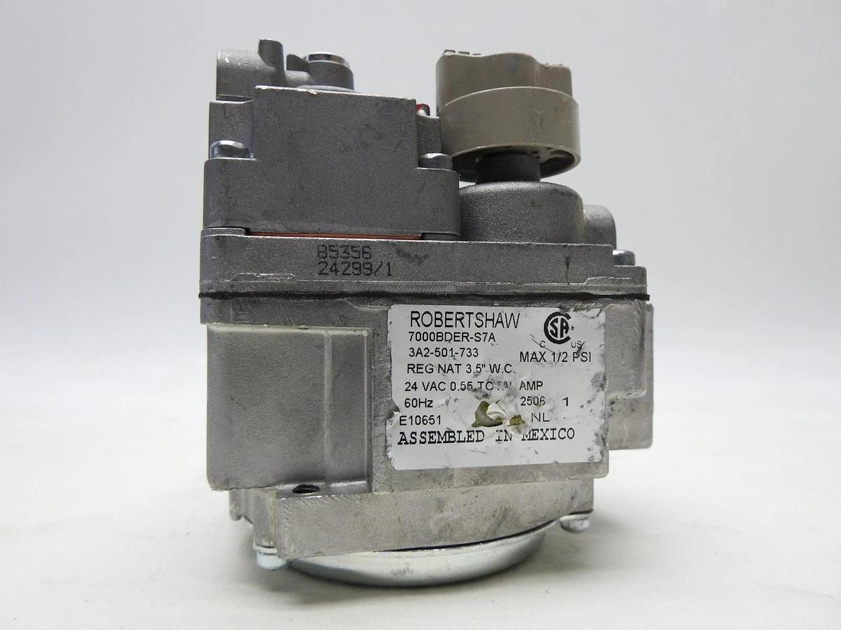 Robertshaw 7000BDER-S7A GAS VALVE 24V PILOT 3A2-501-733 24VAC 7000BDER 700-056