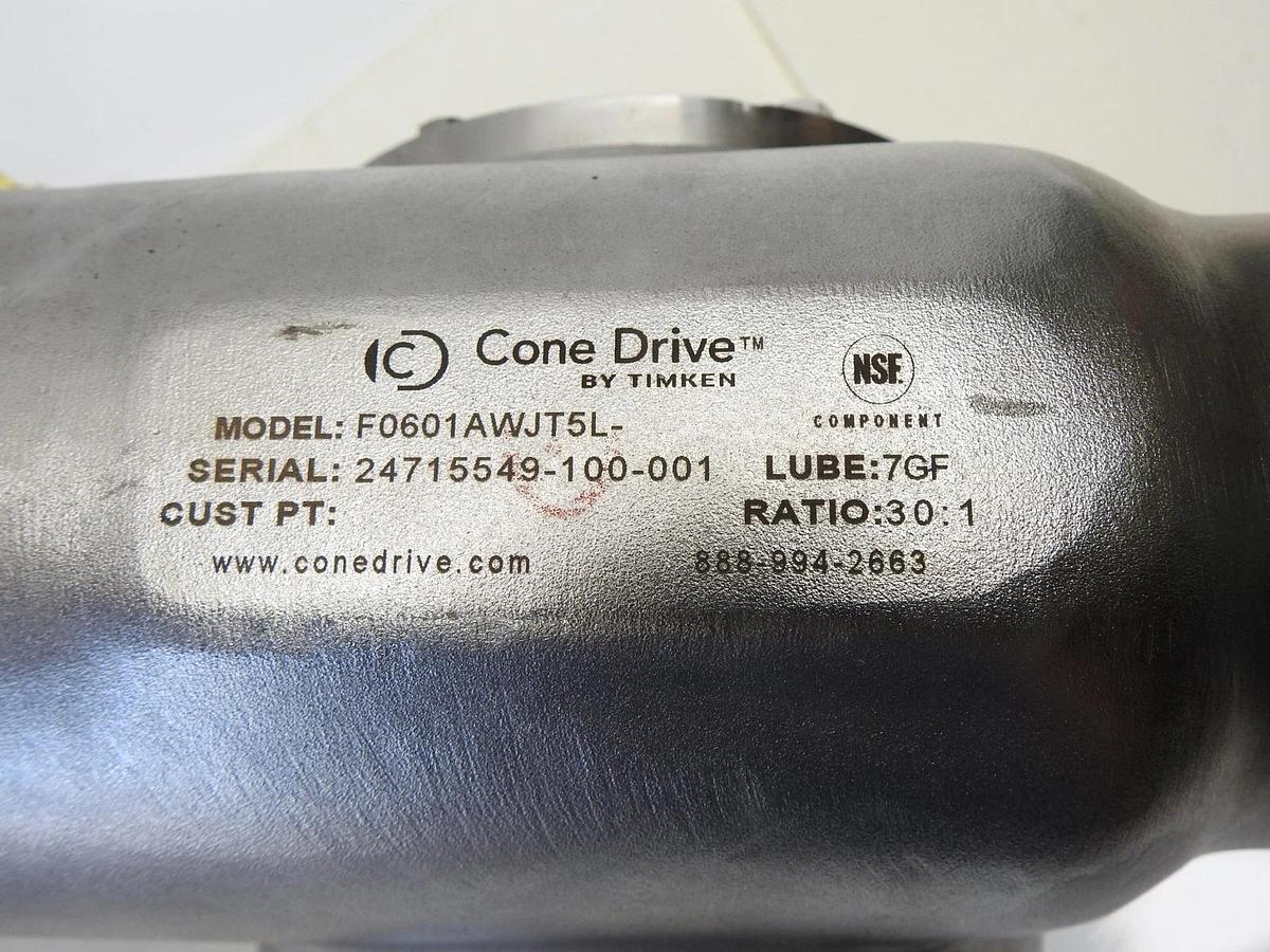 Cone Drive by Timken Worm Gear Reducer F0601AWJT5L RATIO: 30:1, LUBE: 7GF NEW!