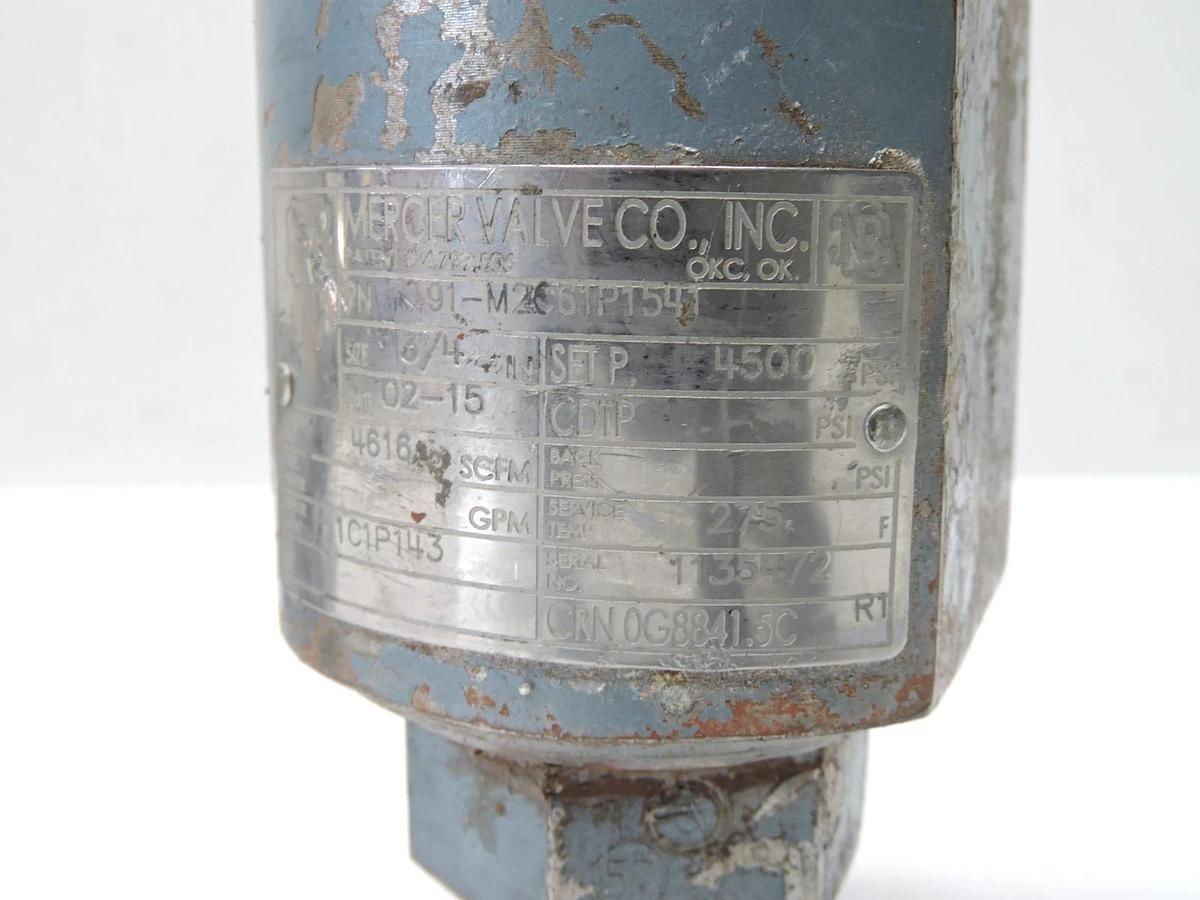 (Lot of 2) - Mercer Valve  91-M2C61P1541 3/4" Pressure Relief Valve