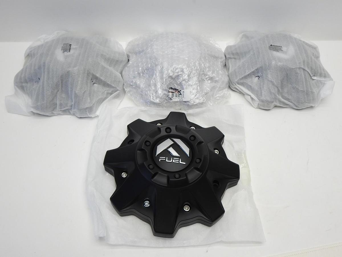 (4 PACK) Fuel Offroad 1002-53B Cap M-447 Black 8 Lug Wheel Center Cap - OEM NEW!
