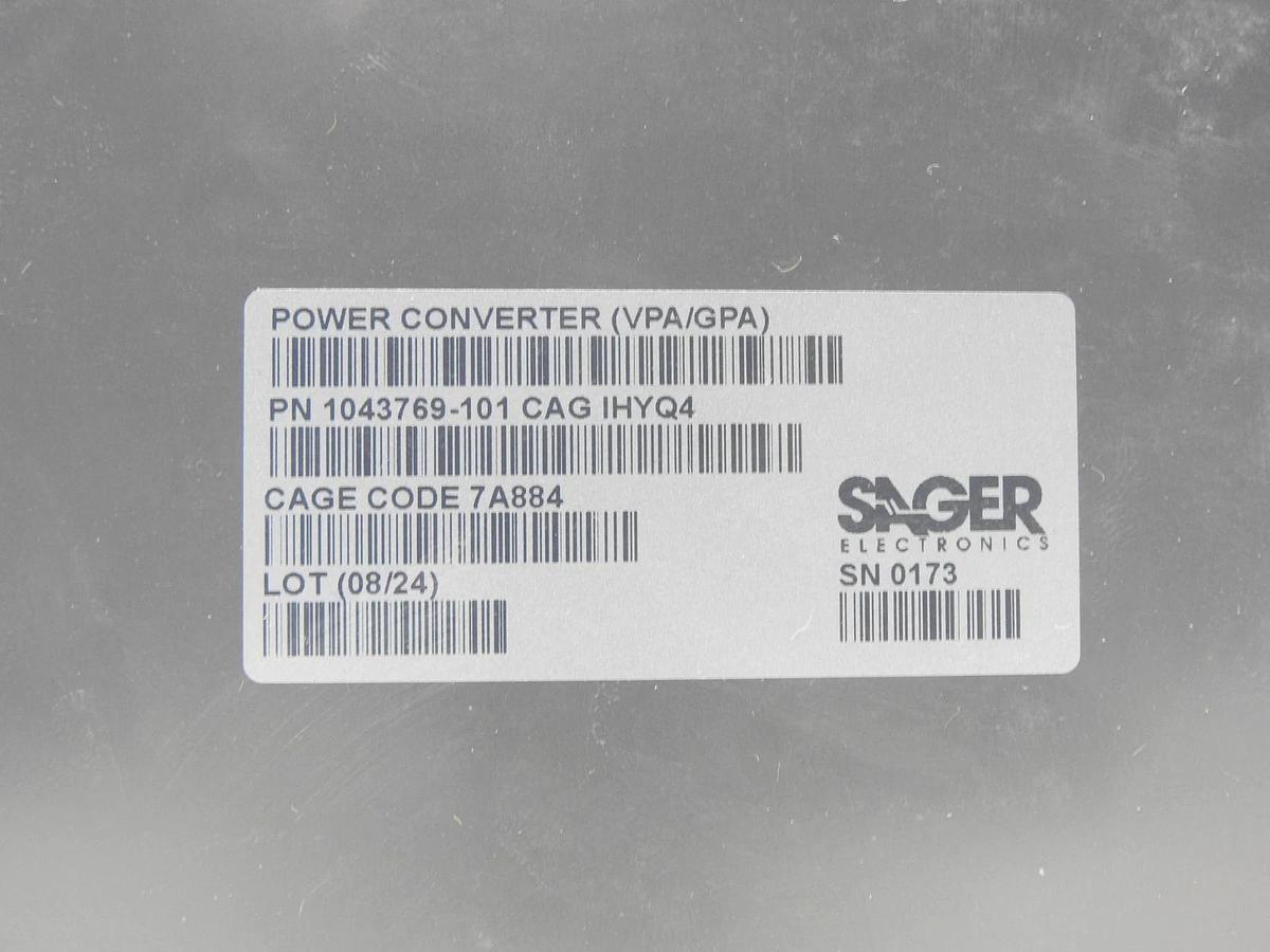 Sager Electronics Power Converter (VPA/GPA) 1043769-101 TRACO Electronic