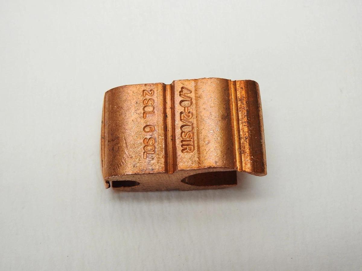 50 pk Blackburn CF402-1 4/0 to 2/0 AWG Copper Compression H-Tap Connector