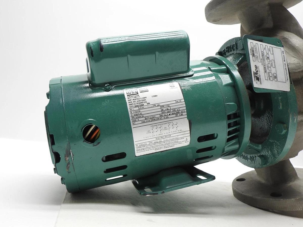 TACO 1935 1935B Centrifugal Pump 1935B1E1 Motor 1PH, .75 HP 75104W01DOE  - NEW!