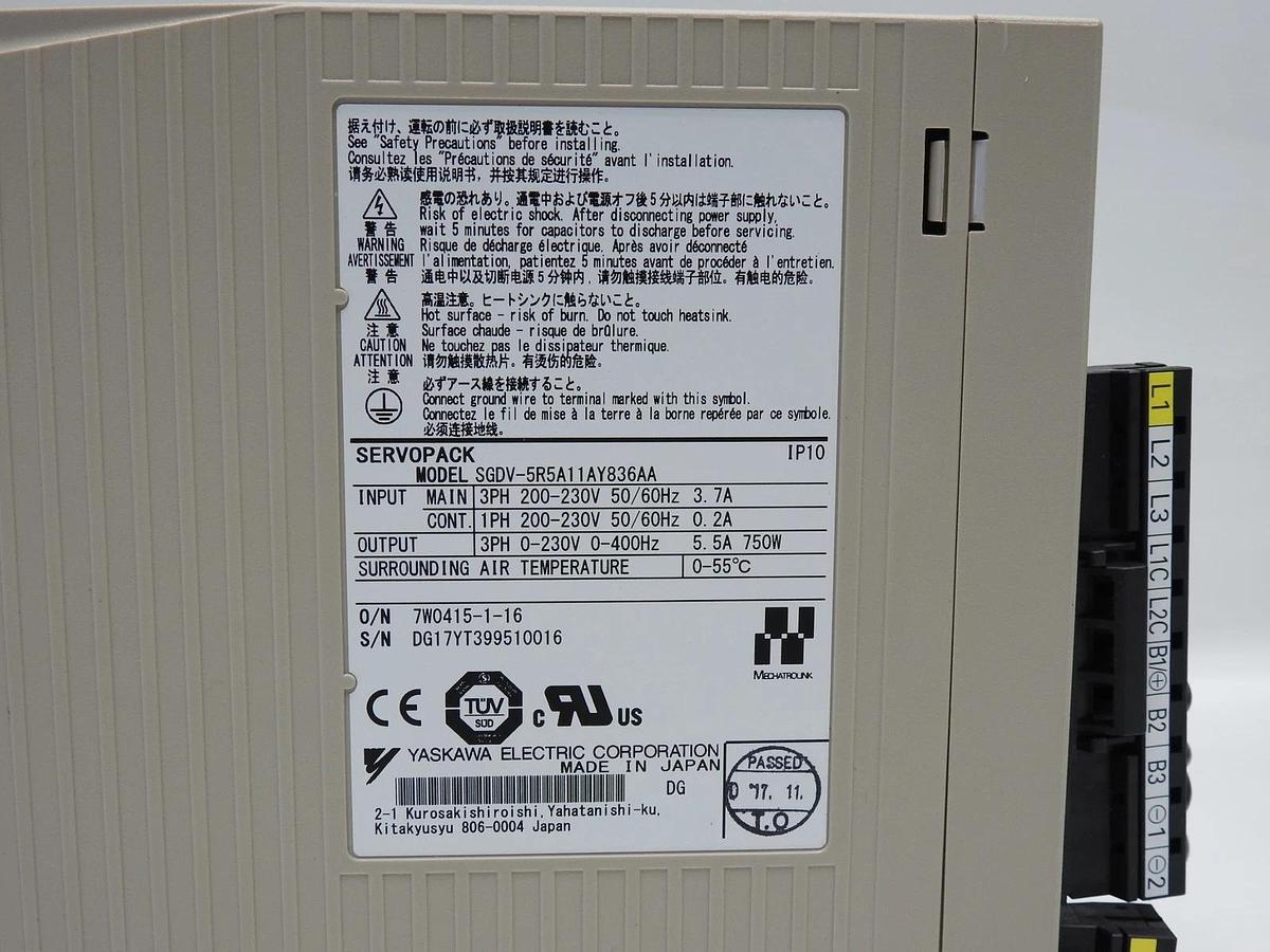 AMAT 0190-39409 Yaskawa SGDV-5R5A11AY836AA ServoPack Servo Drive For M1 NEW READ