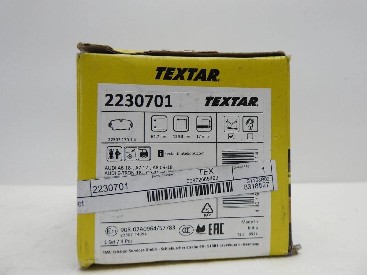Textar 2230701 Replacement Rear Disc Brake Pads For Audi Q7 2017-2019 - NEW!