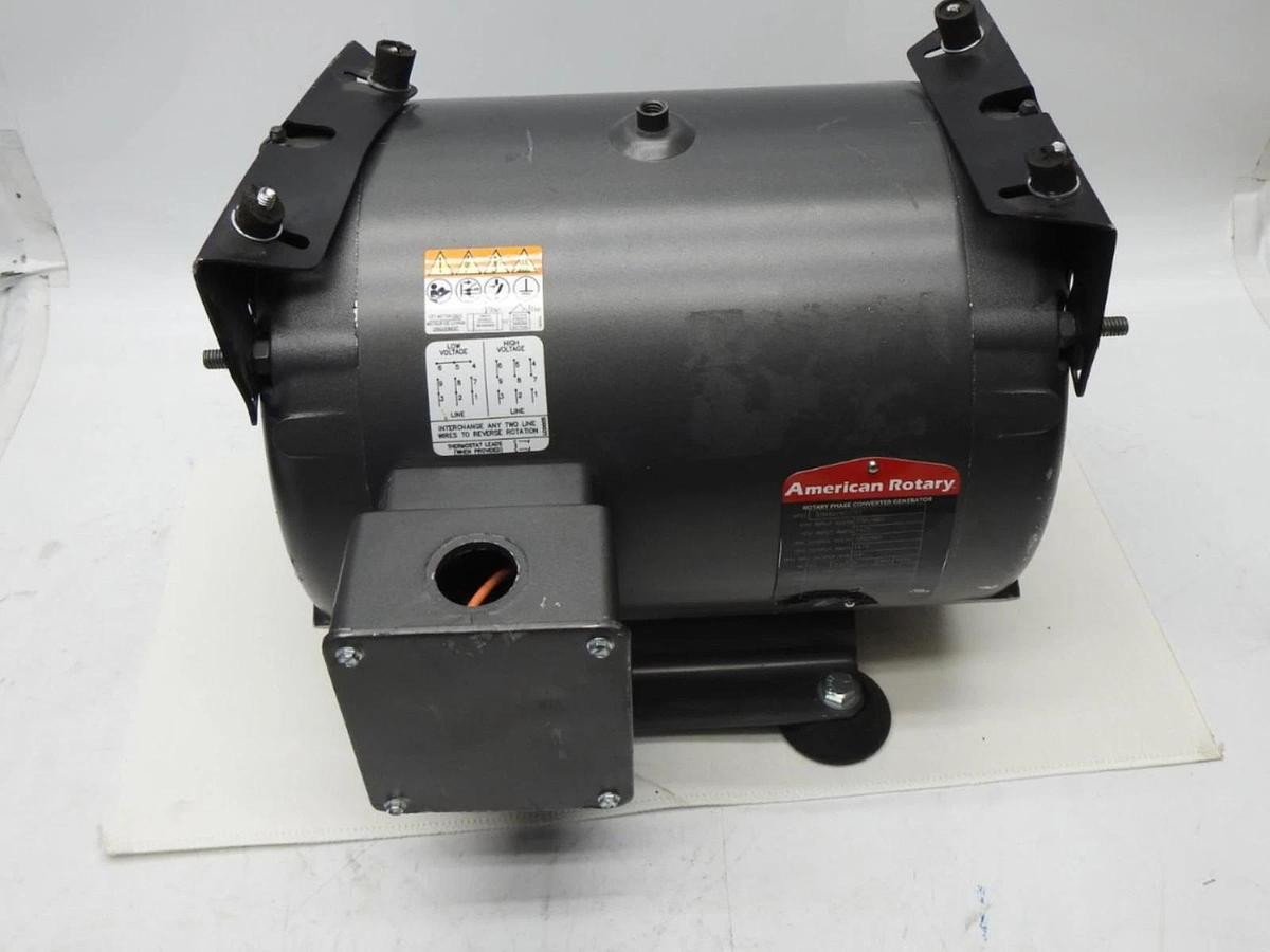 American Rotary 37M327W737G1 Rotary Phase Converter Generator 230V/460V, 5.6kVA