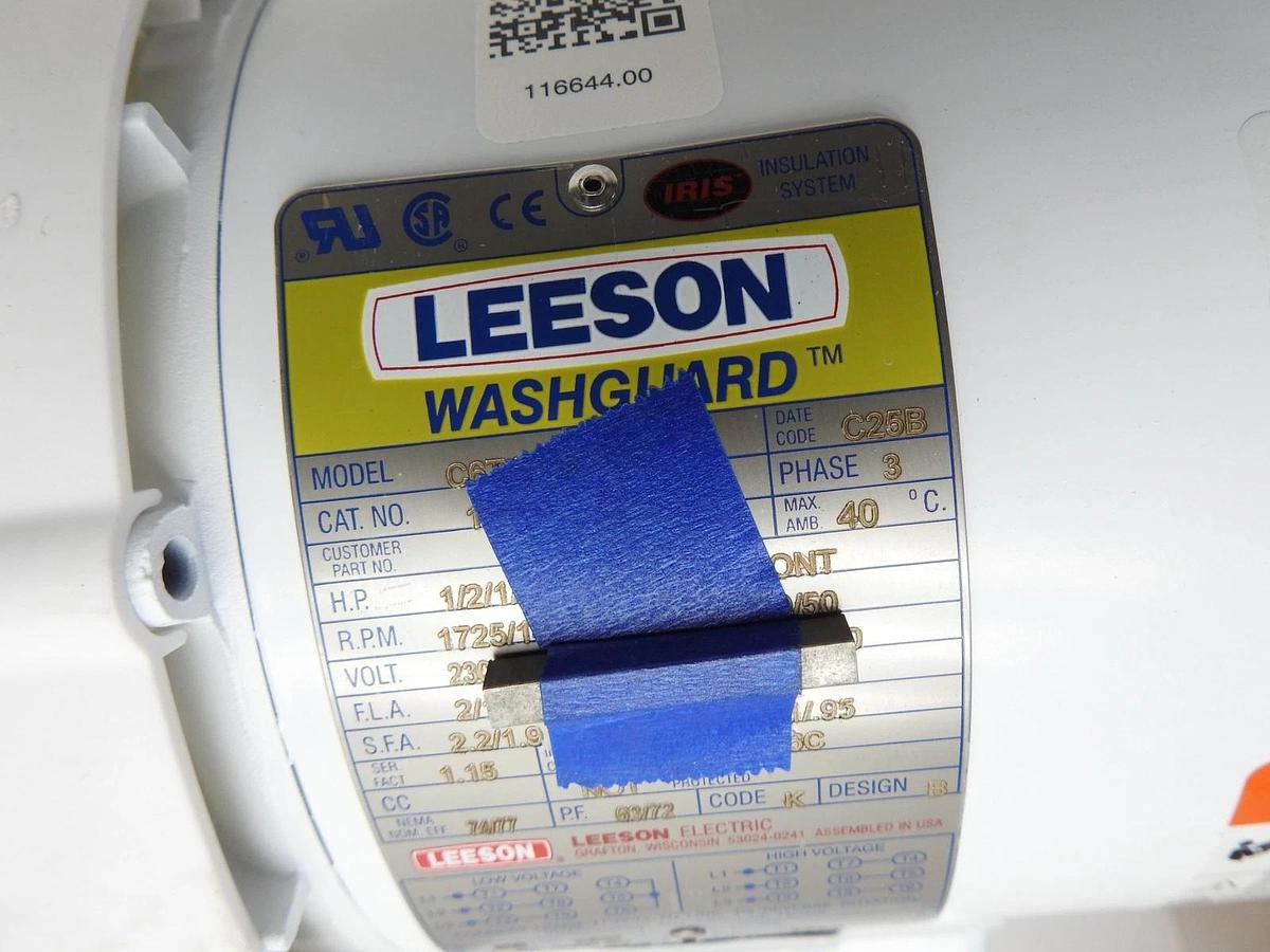 LESSON C6T17WC24C WASHGUARD ELECTRIC MOTOR 116644.00 - NEW!
