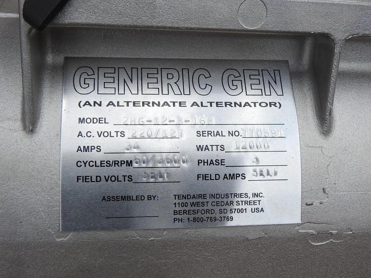 GENUINE Haulotte 4000003150 Generator Hyd-12Kw, 220V, 60Hz - NEW READ DESC
