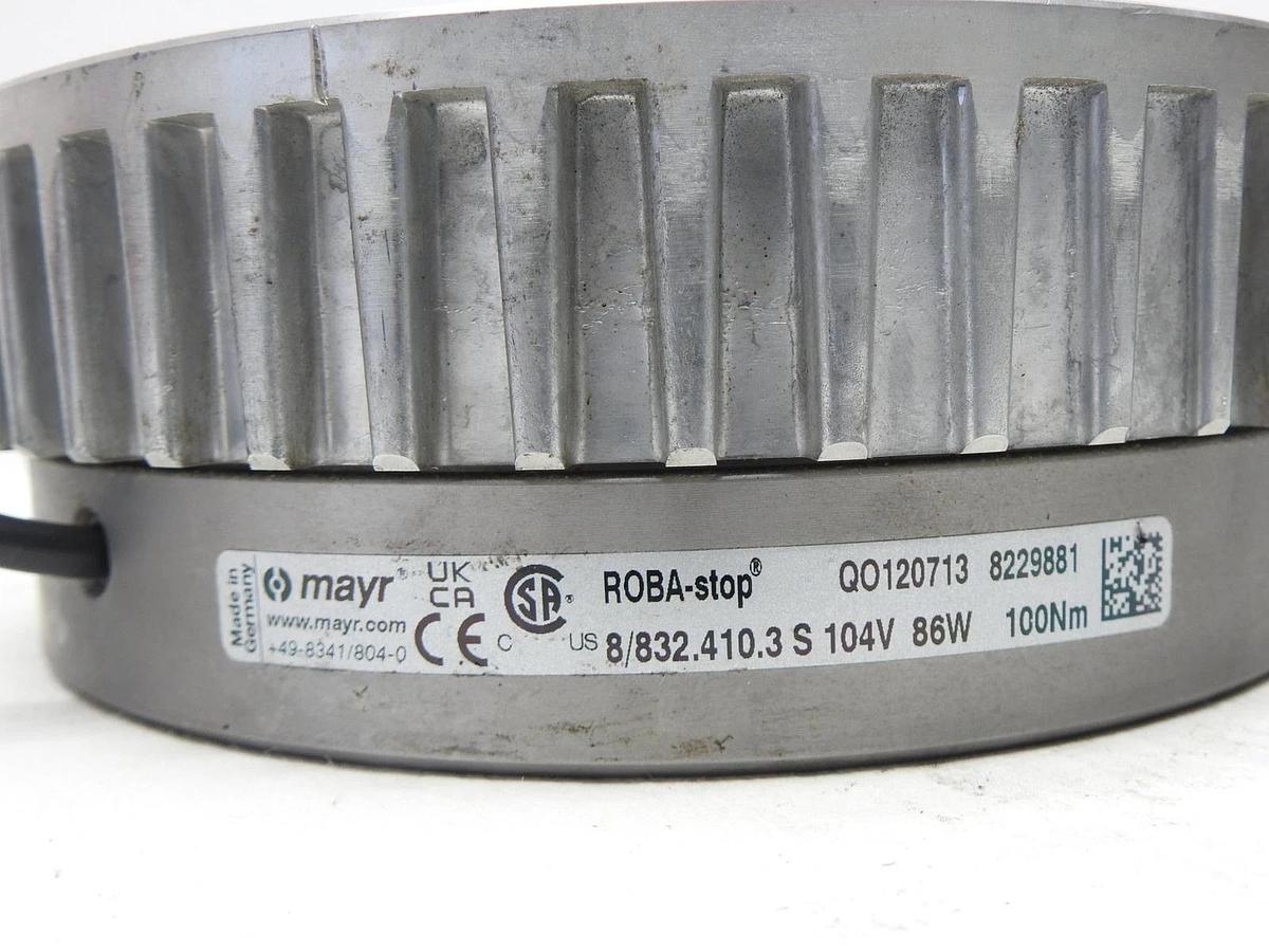MAYR Roba-Stop Safety Brake 8/832.410.3 S (86W, 104V, 100Nm)