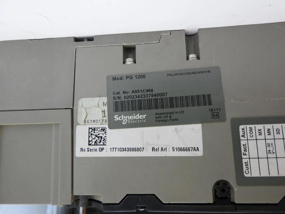 Cummins ONAN A051C966 Breaker PowerPact PG1200 PGL36120U33A