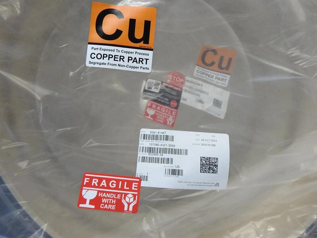 GENUINE AMAT 0041-81447 Liner, TSGD MK2, Single Slit Applied Materials OEM - NEW