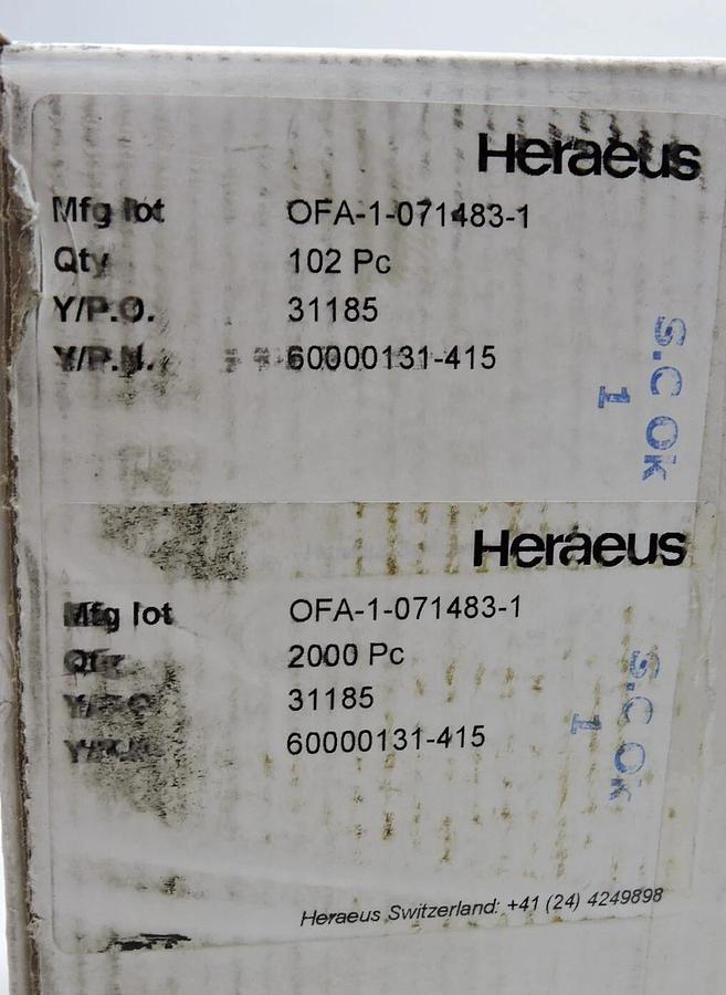 Heraeus Medical OFA-1-071483-1 60000131-415 (2102 pieces)