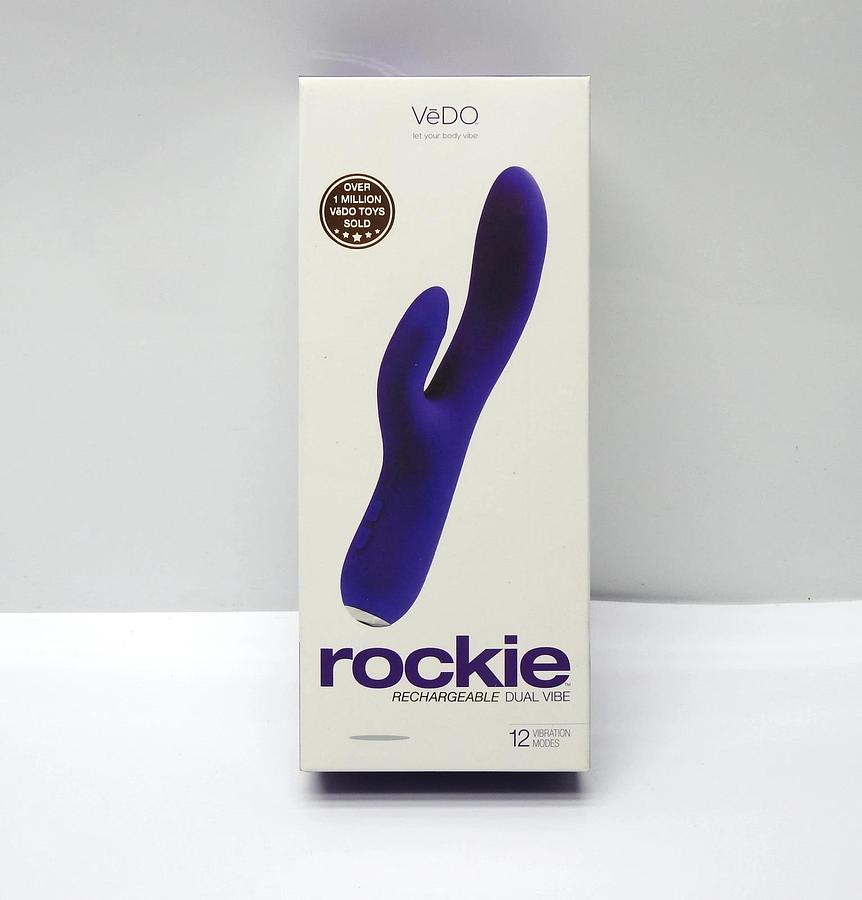VeDO Rockie Dual Rechargeable Vibe Rabbit Vibrator Indigo