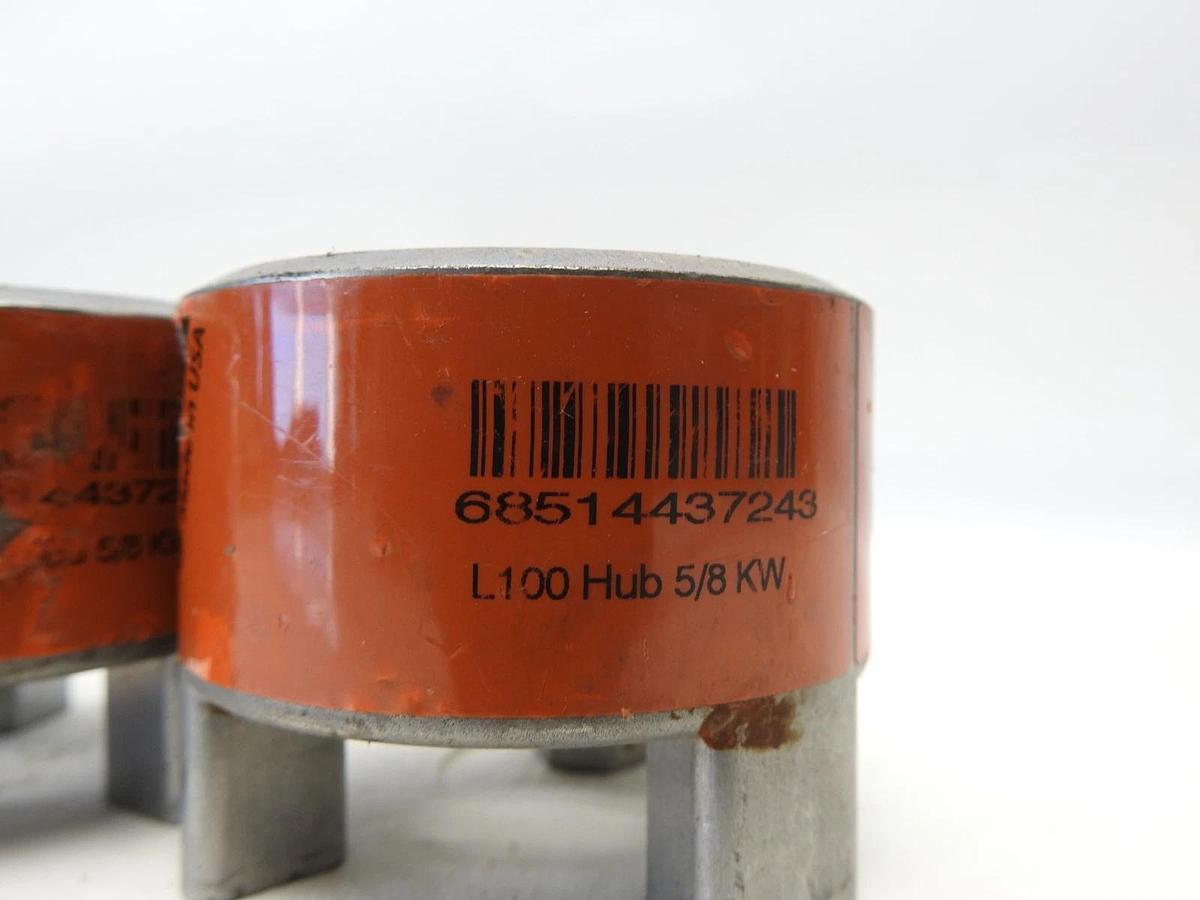 Lot of 2 - Lovejoy Jaw Coupling Hub L100 0.625 Bore Size, 68514437243 NOB NEW