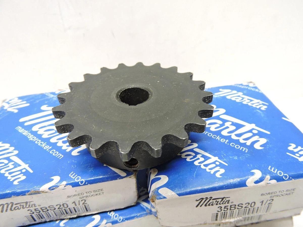 (Lot of 6) - NEW MARTIN 35BS20 1/2 SPROCKET, 1/2" BORE, 35BS20-1/2
